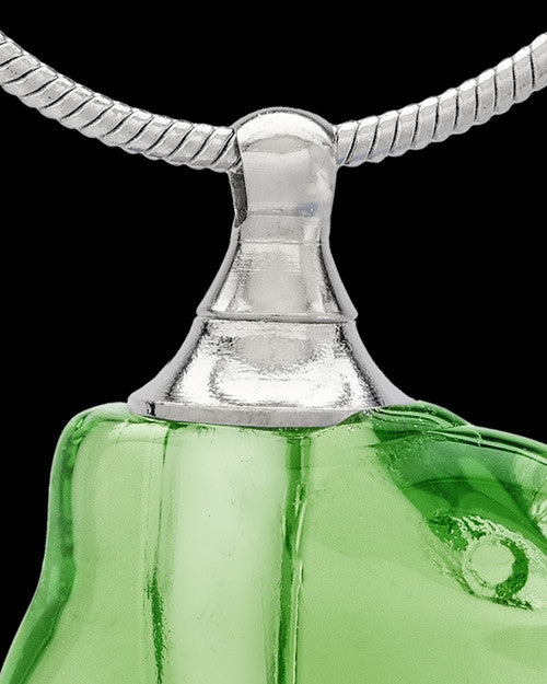 Urn Necklace Green Aquatic Glass Locket