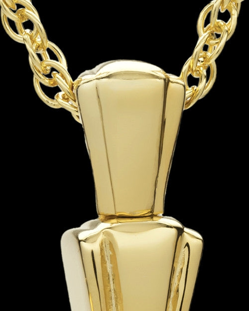 Cremation Ash Jewelry Antique 14K Gold Wrapped Cross