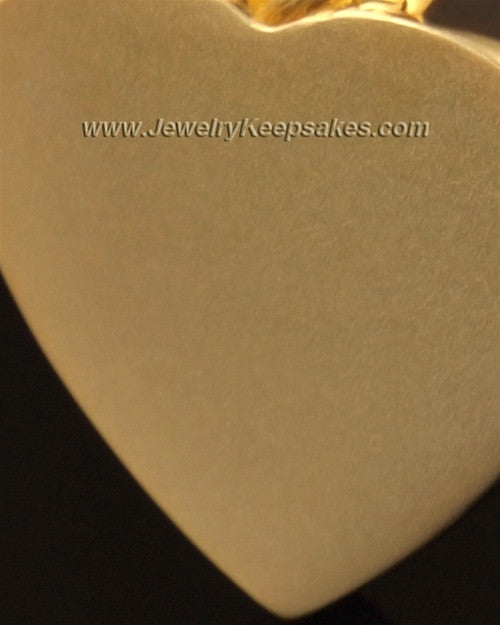 Memorial Pendant Grand Heart Keepsake-14K Gold Plated