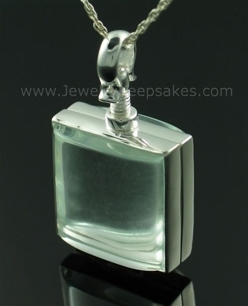 Cremation Keepsake Square Glass Memorial Locket