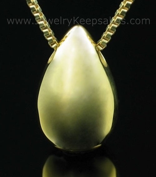 Cremation Locket Gold Vermeil Teardrop