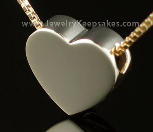 2 People Sliding 14K Gold Heart