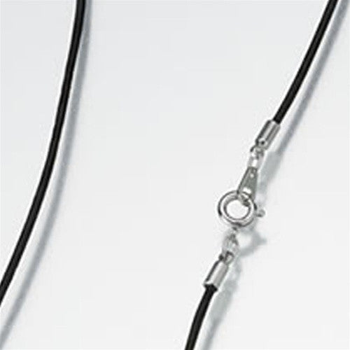 Black 18" Leather Thin Cording with clasp