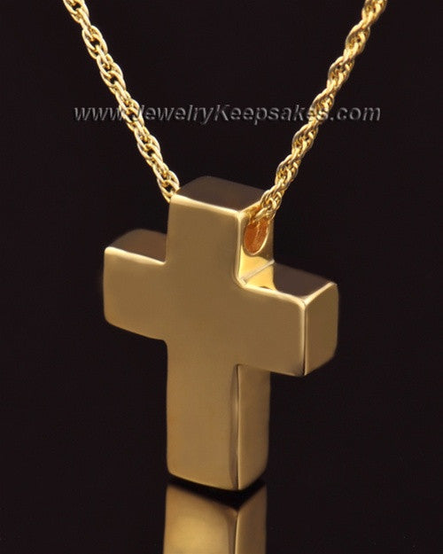 Remembrance Pendant 14K Gold Slider Cross
