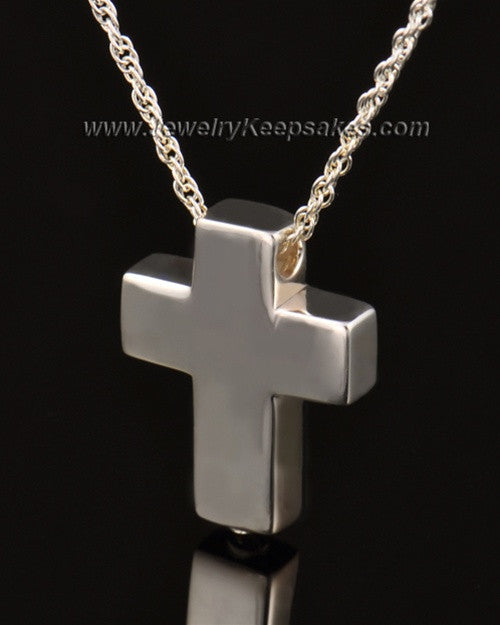 Remembrance Pendant 14k White Gold Slider Cross