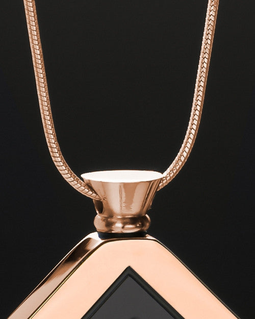 Rose Gold and Black Stainless Splendid Memories Cremation Keepsake