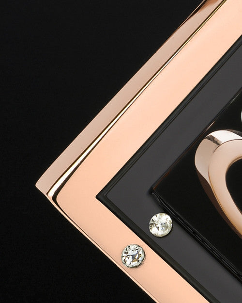 Rose Gold and Black Stainless Splendid Memories Cremation Keepsake