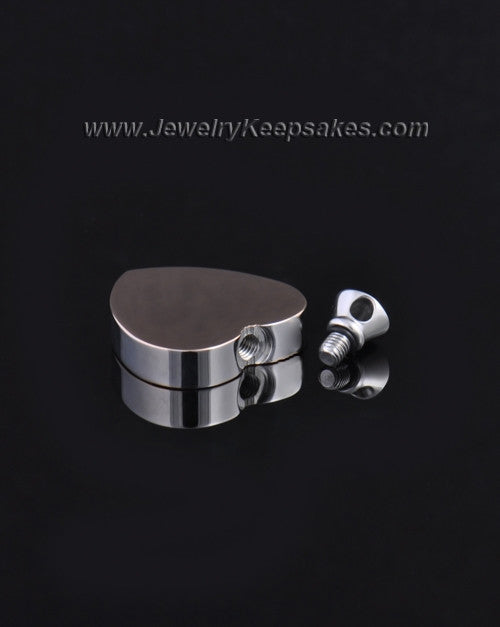 Enamored Heart Jewelry Urn in Rose Gold and Stainless
