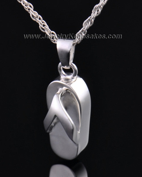 Sterling Silver Summer Days Sandal Cremation Necklace