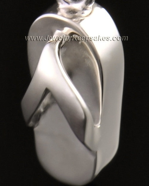 14k White Gold Summer Days Sandal Cremation Necklace