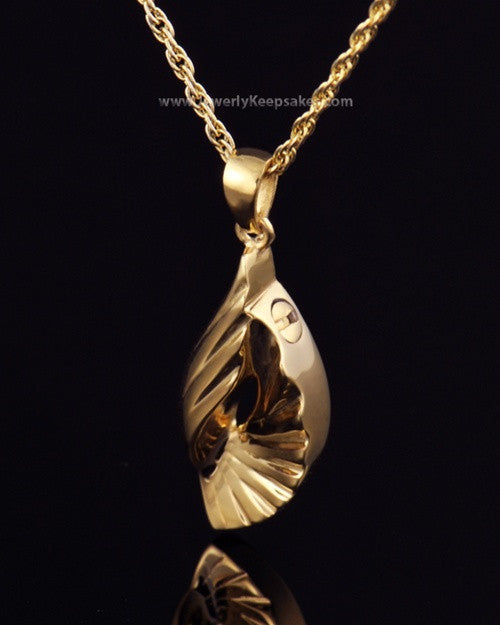 Memorial Pendant Gold Plated Wings Keepsake