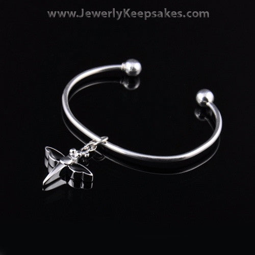 Remembrance Jewelry Bracelet Sterling Silver Black Dragonfly