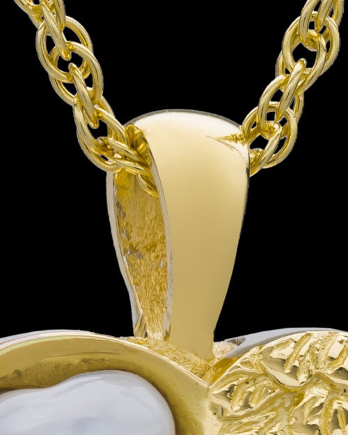 Cremation Jewelry Gold Plated Forever Loved Heart Keepsake