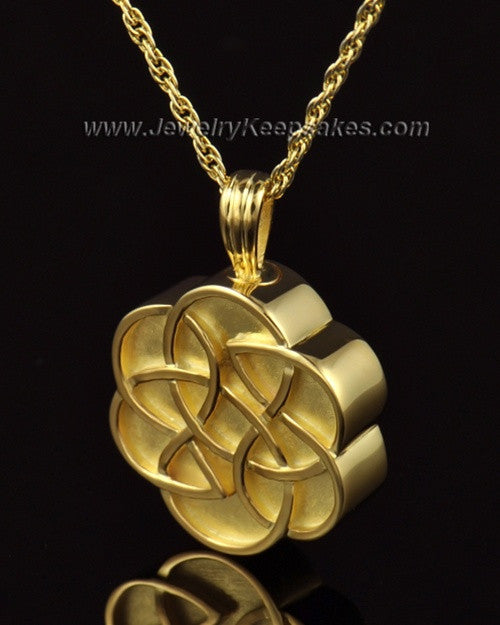 Urn Pendant 14k Gold Celtic Daisy Keepsake