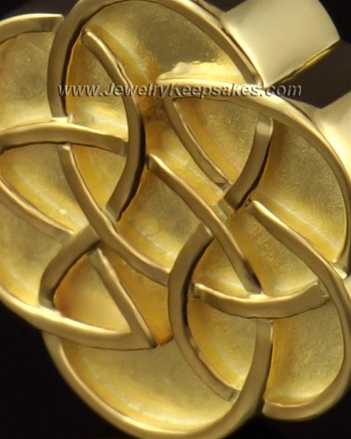 Urn Pendant 14k Gold Celtic Daisy Keepsake