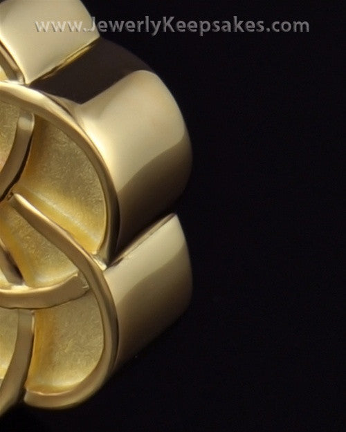 Urn Pendant Gold Plated Celtic Daisy Keepsake