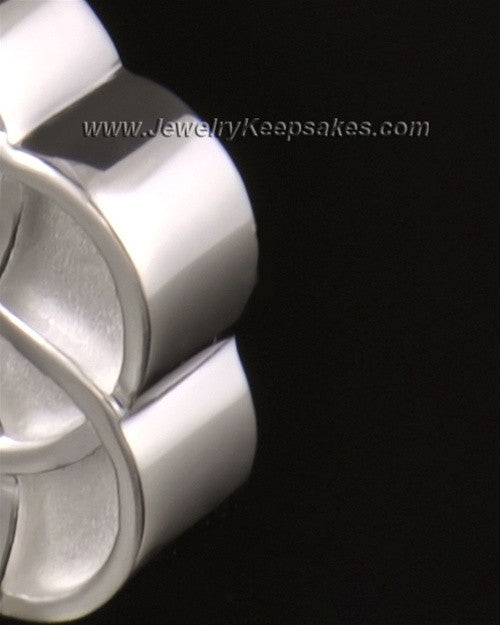 Urn Pendant 14k White Gold Celtic Daisy Keepsake