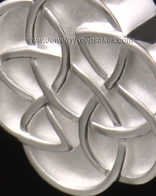 Urn Pendant 14k White Gold Celtic Daisy Keepsake