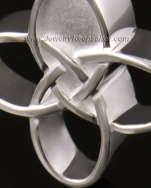 Memorial Keepsake 14k White Gold Celtic Cross Keepsake