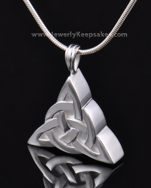 Remembrance Pendant Sterling Silver Celtic Triangle Keepsake
