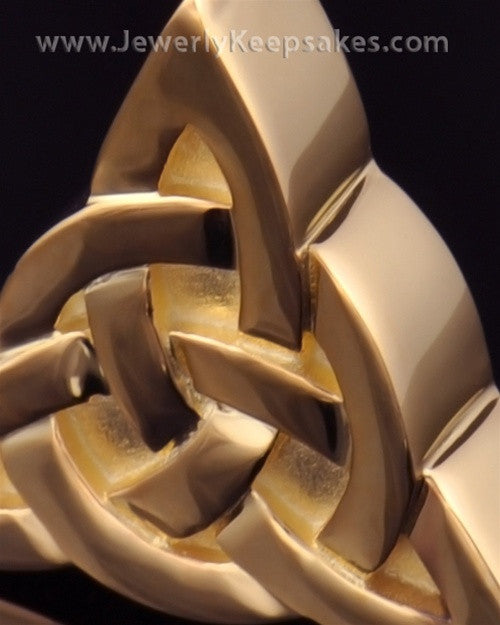 Remembrance Pendant Gold Plated Celtic Triangle Keepsake