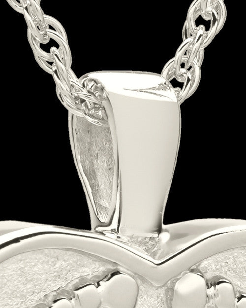 Cremation Pendant 14k White Gold In My Heart