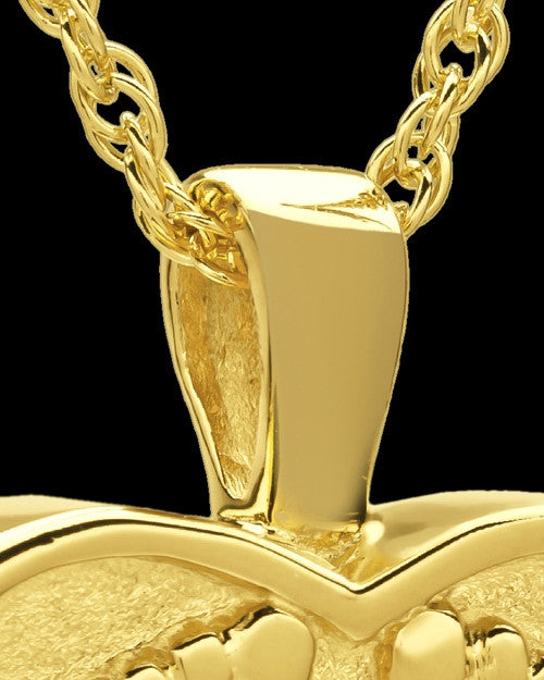 Cremation Pendant 14k Gold In My Heart Keepsake