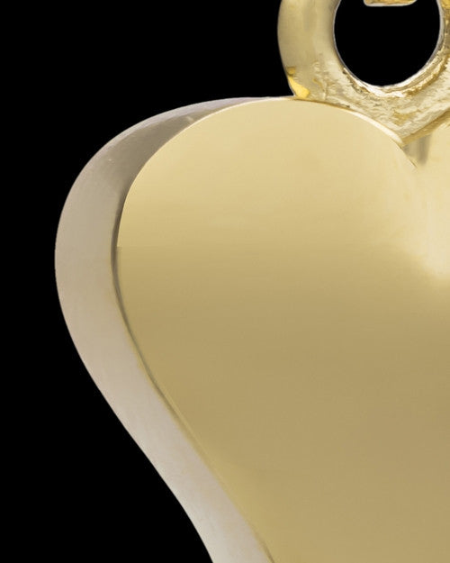 Jewelry Urn Gold Plated Mighty Heart Keepsake