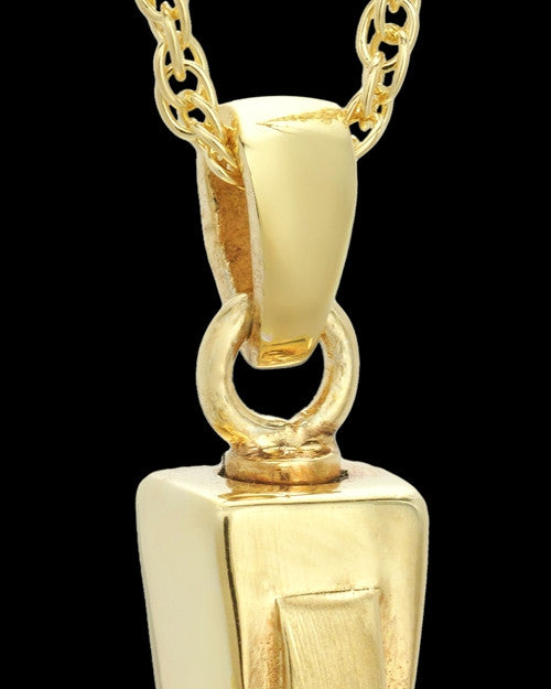Urn Jewelry 14k Gold Two Cross Keepsake