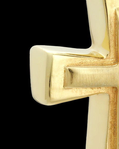 Urn Jewelry 14k Gold Two Cross Keepsake