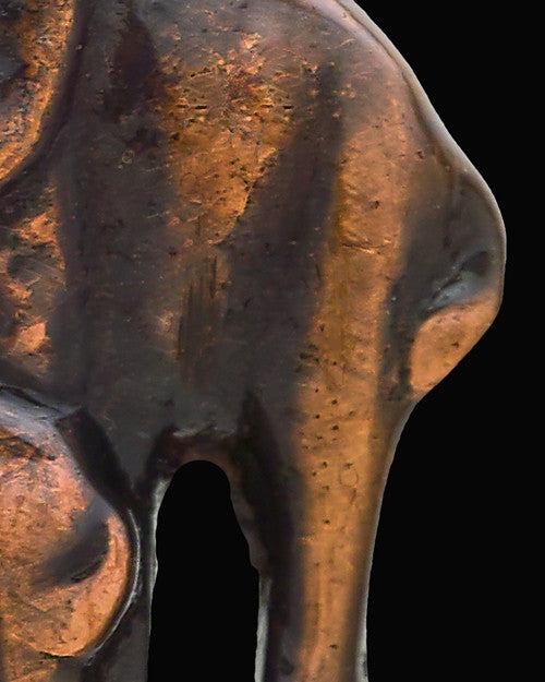 Memorial Locket Copper Two Elephants Keepsake