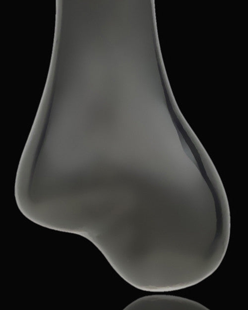 Black Plated Pet Memorial Pendant Blackened Bone Keepsake