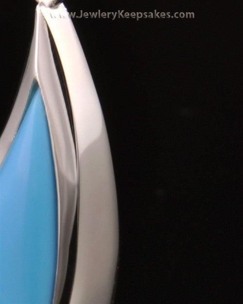 14k White Gold Turquoise Sail Away Keepsake