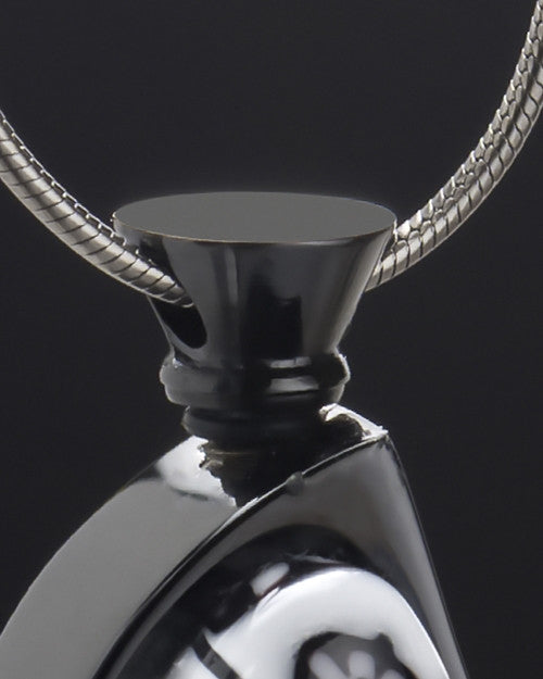 Black Plated Stainless Elegant Evening Keepsake Pendant