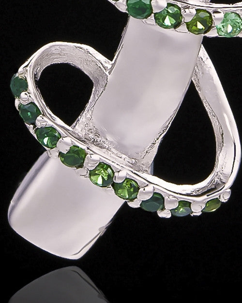 Sterling Silver Green Inspirational Memories Cremation Urn Pendant