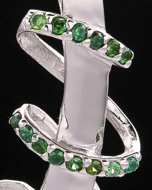 Sterling Silver Green Inspirational Memories Cremation Urn Pendant