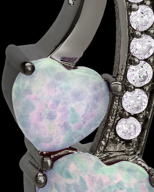 Black Plated with Pink Treasures of the Heart Keepsake Jewelry