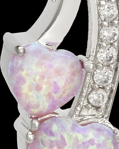 Sterling Silver Pink Treasures of the Heart Cremation Urn Pendant