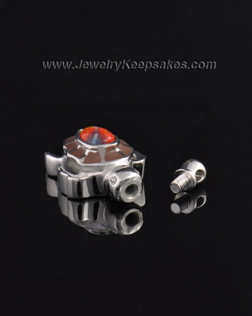 Silver Plated Fiesta Turtle Cremation Urn Pendant