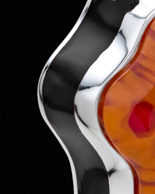 Black Harmonious Glass Cross Cremation Urn Pendant