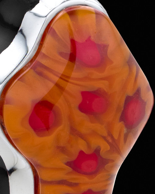 Black Harmonious Glass Cross Cremation Urn Pendant