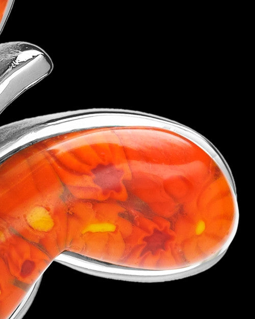 Silver Plated Tangerine Fly Away Butterfly Ash Keepsake