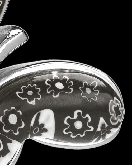 Silver Plated Black White Butterfly Fly Away Remembrance Locket