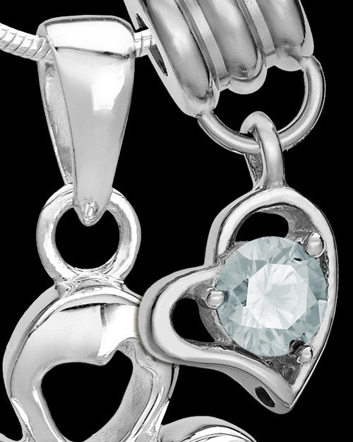 Sterling Silver April Heavenly Attendant Cremation Urn Pendant