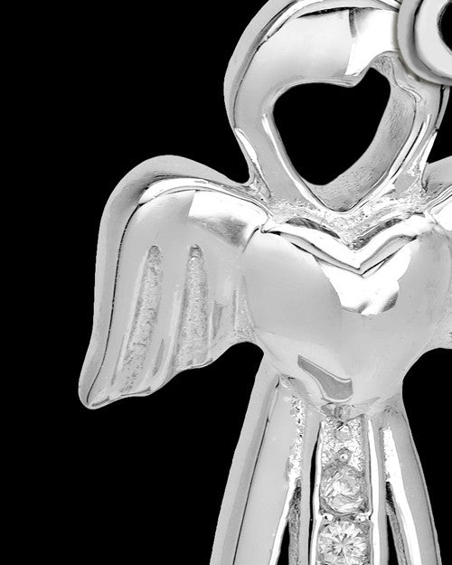 Sterling Silver April Heavenly Attendant Cremation Urn Pendant
