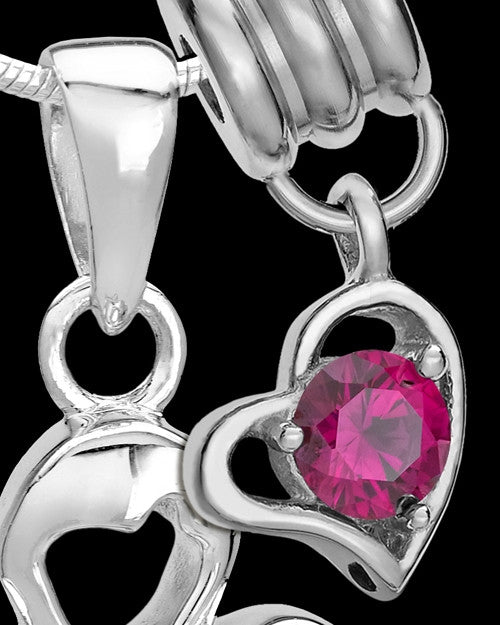 Sterling Silver July Heavenly Attendant Cremation Urn Pendant