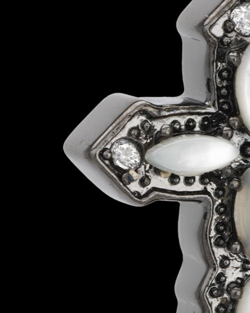 Black Plated Devout Cross Cremation Urn Pendant