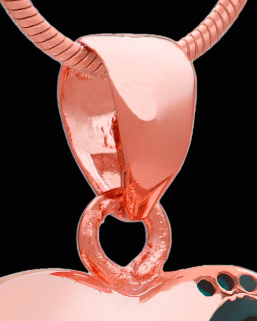 Rose Gold Journey to My Heart Cremation Urn Pendant