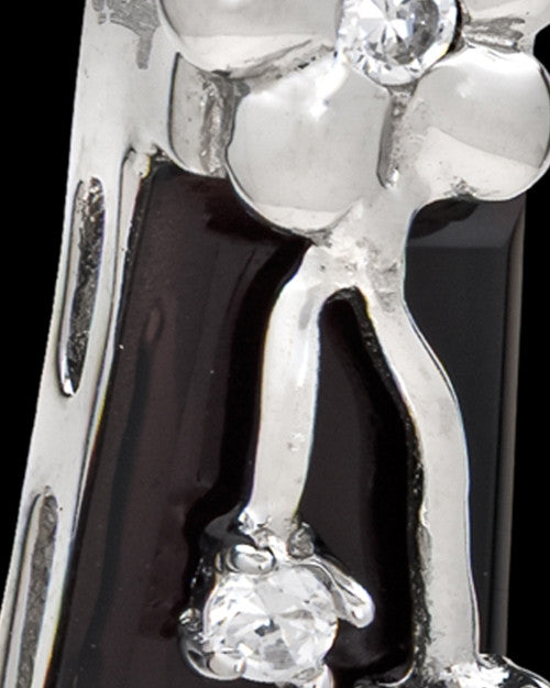 Silver Plated Blooming Memories Cremation Urn Pendant