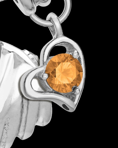 Sterling Silver Grace Cremation Urn Pendant - November
